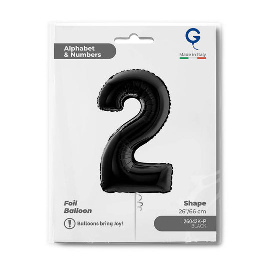 Number 2 Black 26" Single Pack