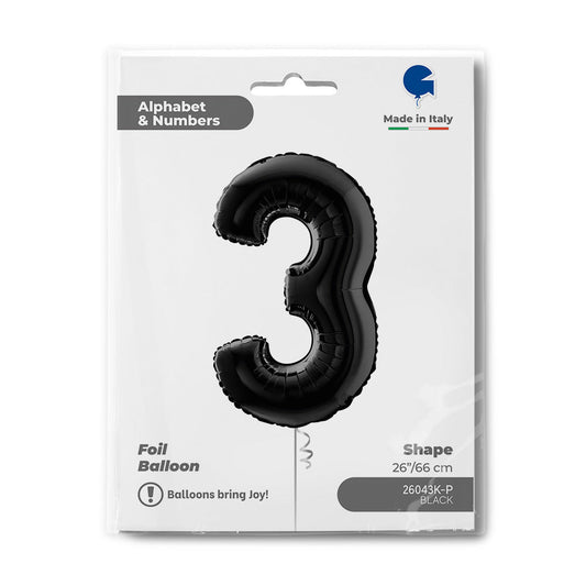 Number 3 Black 26inc