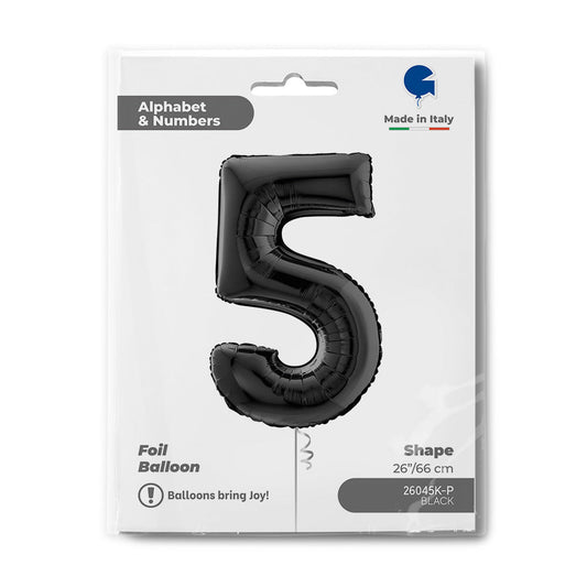 Number 5 Black 26inc