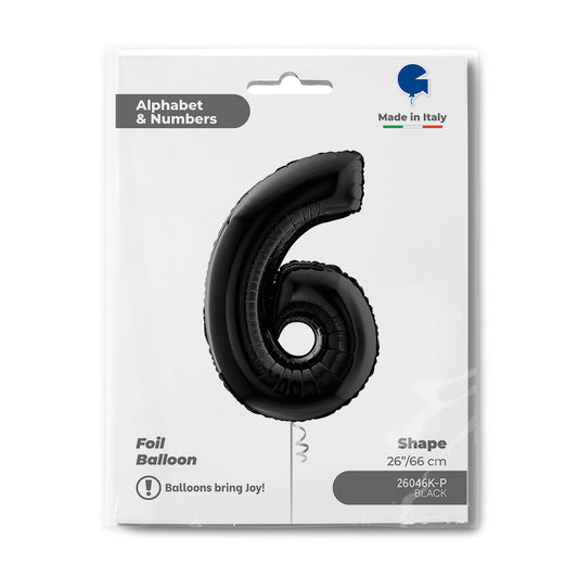 Number 6 Black 26inc