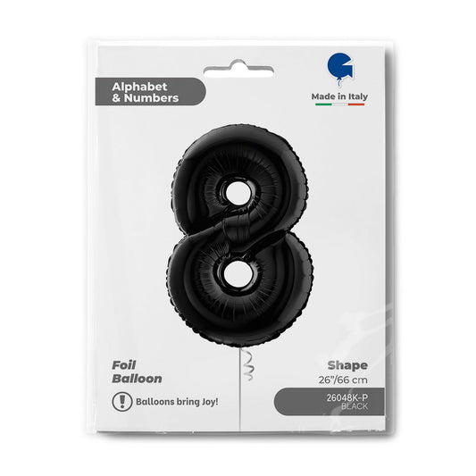 Number 8 Black 26inc