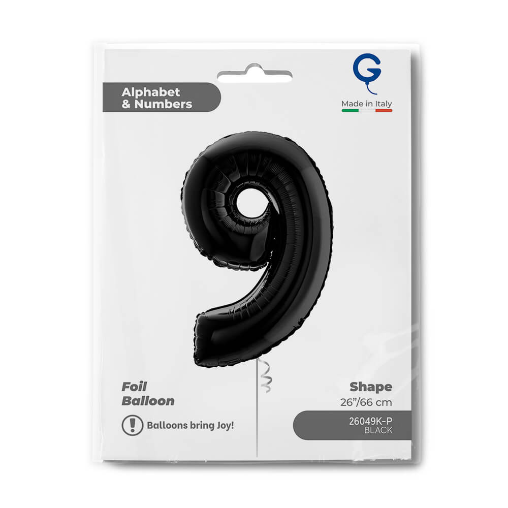 Number 9 Black 26" Single Pack
