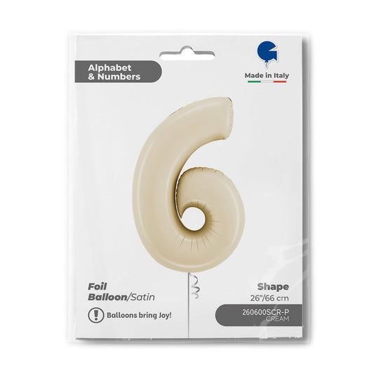 Number 6 Satin Cream 26inc