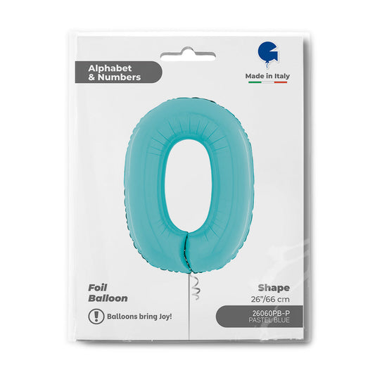 Number 0 Pastel Blue 26inc