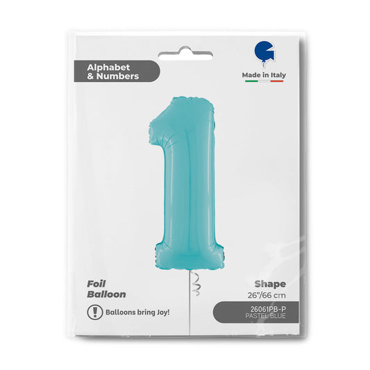 Number 1 Pastel Blue 26inc