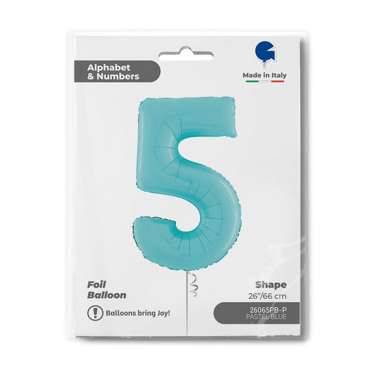 Number 5 Pastel Blue 26inc