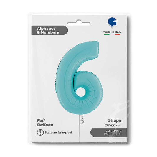 Number 6 Pastel Blue 26inc