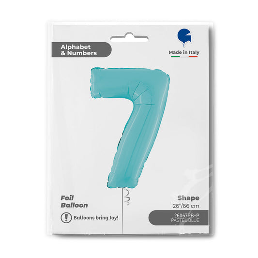 Number 7 Pastel Blue 26inc