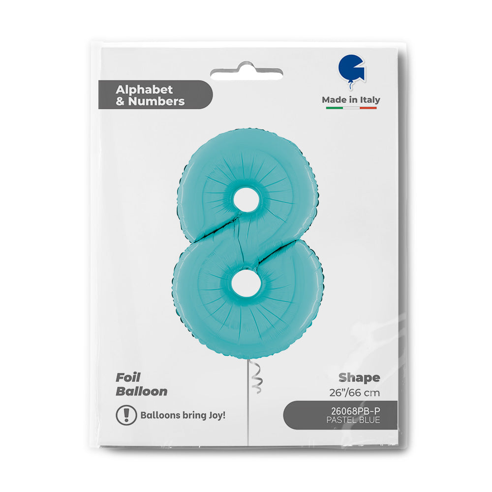 Number 8 Pastel Blue 26inc