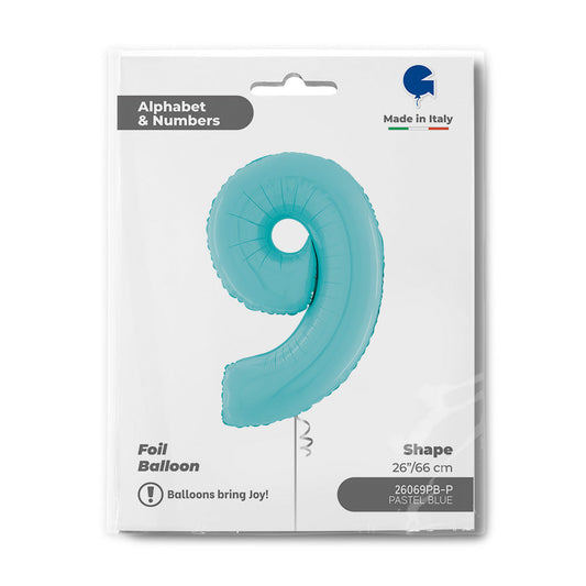 Number 9 Pastel Blue 26inc