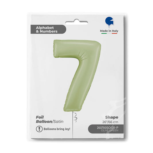 Number 7 Satin Olive Green 26inc