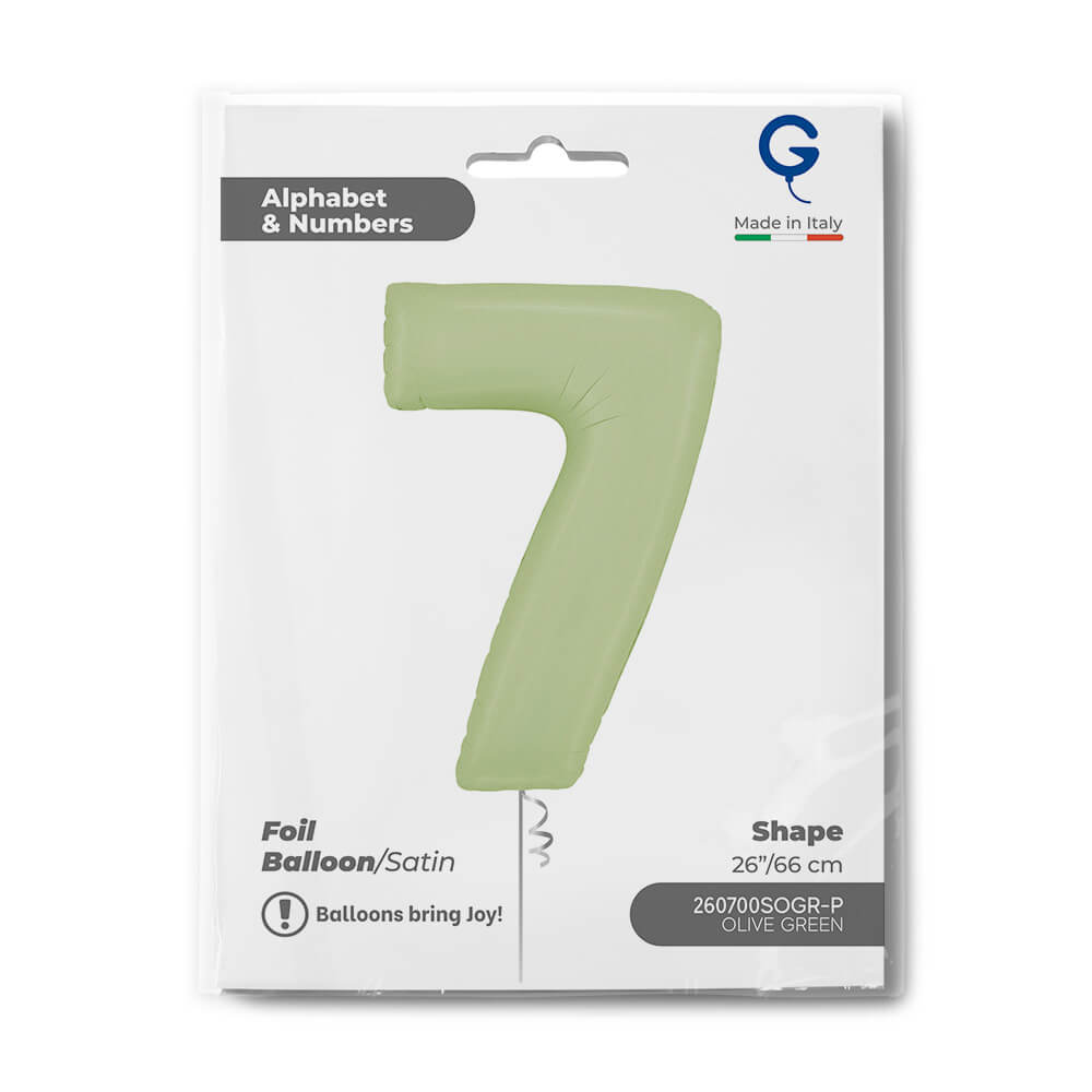 Number 7 Satin Olive Green 26inc Single Pack