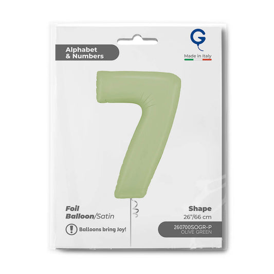 Number 7 Satin Olive Green 26inc Single Pack
