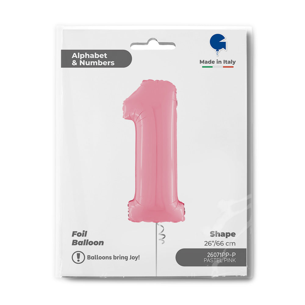 Number 1 Pastel Pink 26inc