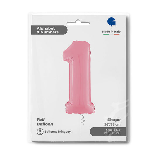 Number 1 Pastel Pink 26inc