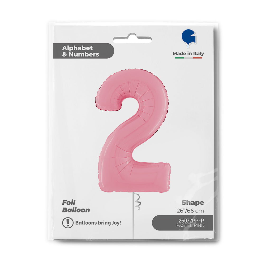 Number 2 Pastel Pink 26inc