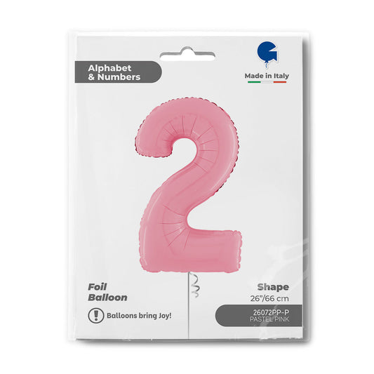 Number 2 Pastel Pink 26inc