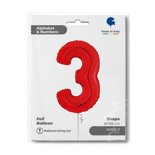 Number 3 Red 26inc