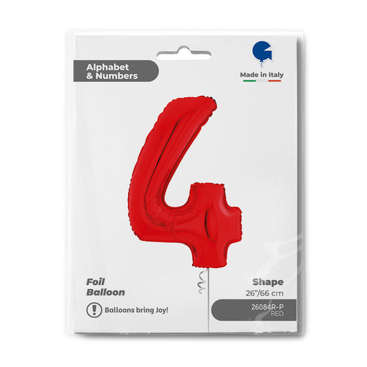 Number 4 Red 26inc