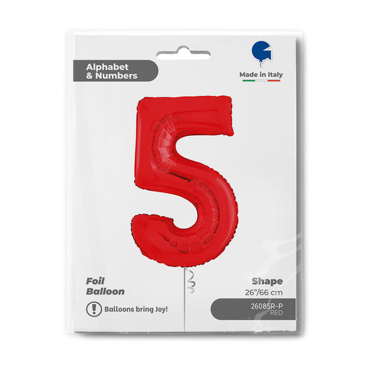 Number 5 Red 26inc
