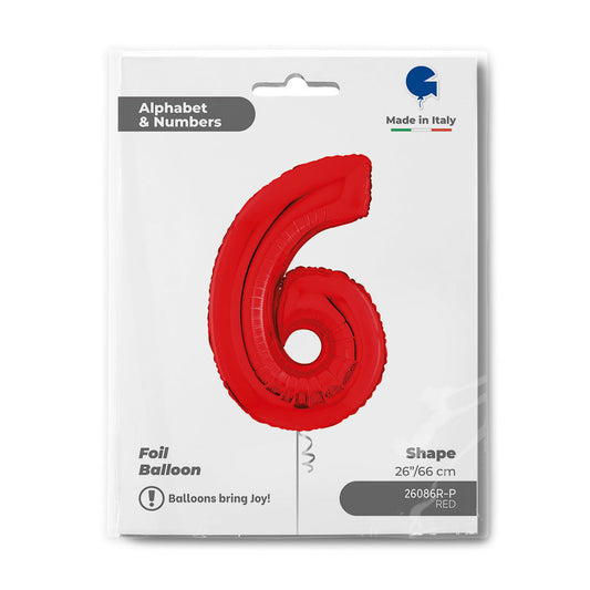 Number 6 Red 26inc
