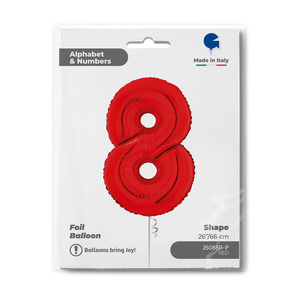 Number 8 Red 26inc