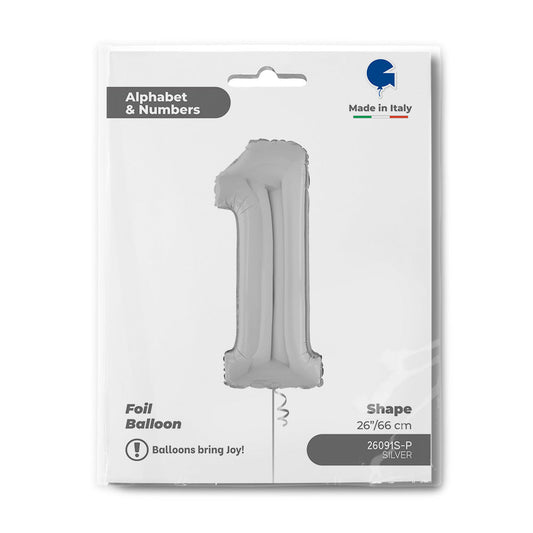Number 1 Silver 26inc