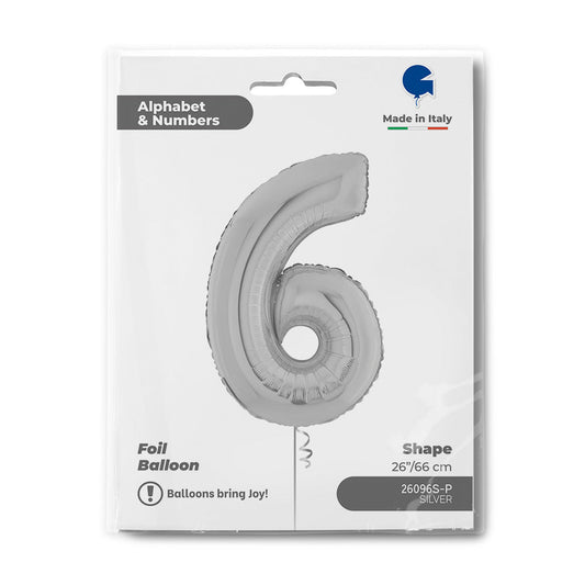 Number 6 Silver 26inc