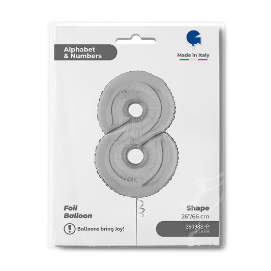 Number 8 Silver 26inc