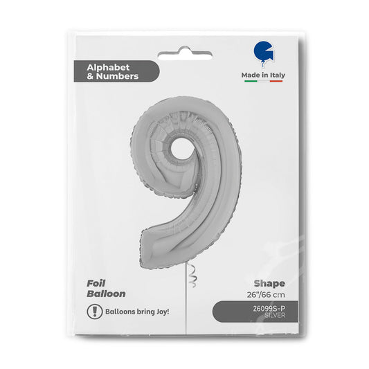 Number 9 Silver 26inc