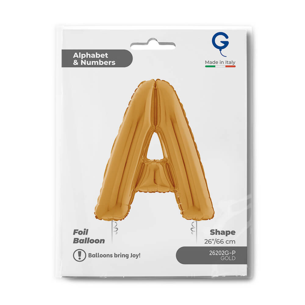 Letter A gold 26" Balloon