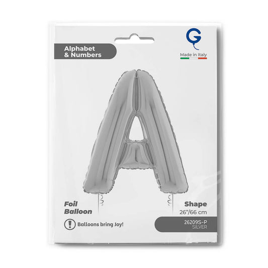 Letter A silver 26" Balloon