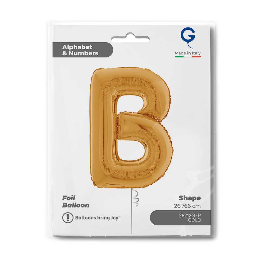 Letter B gold 26" Balloon