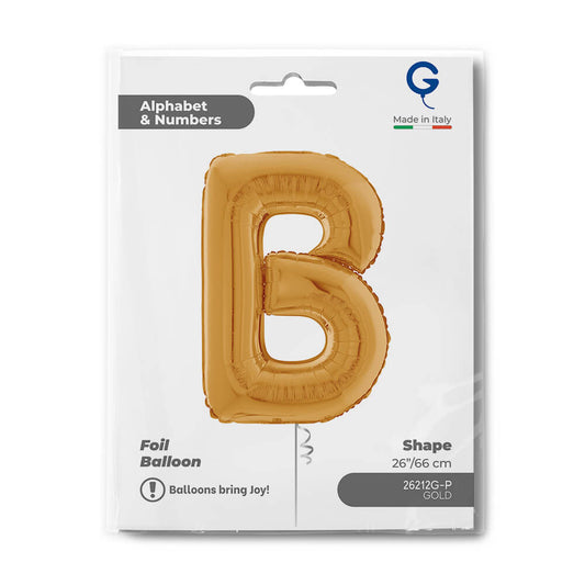 Letter B gold 26" Balloon