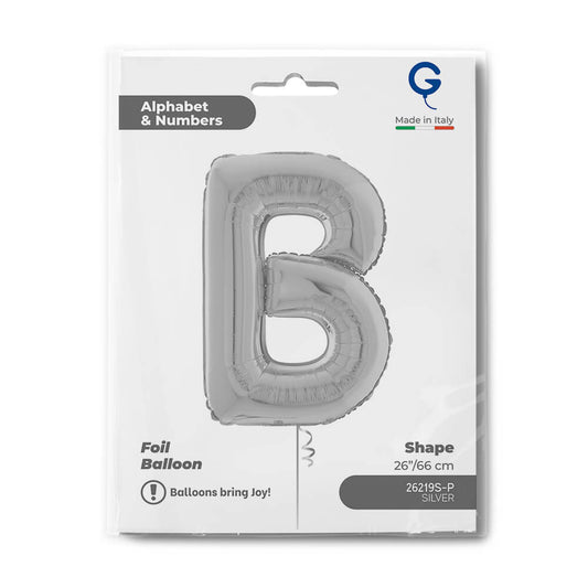 Letter B silver 26" Balloon