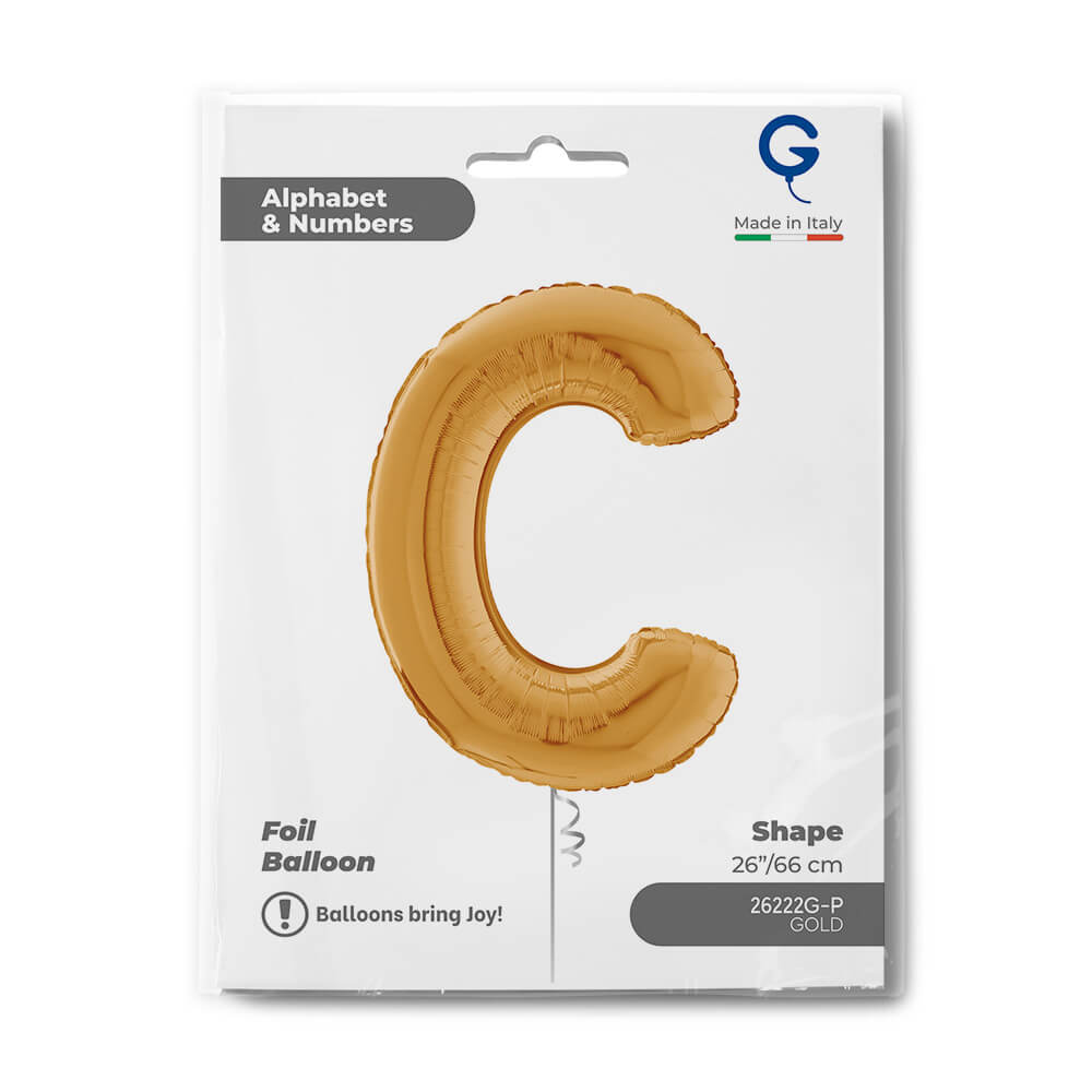Letter C gold 26" Balloon