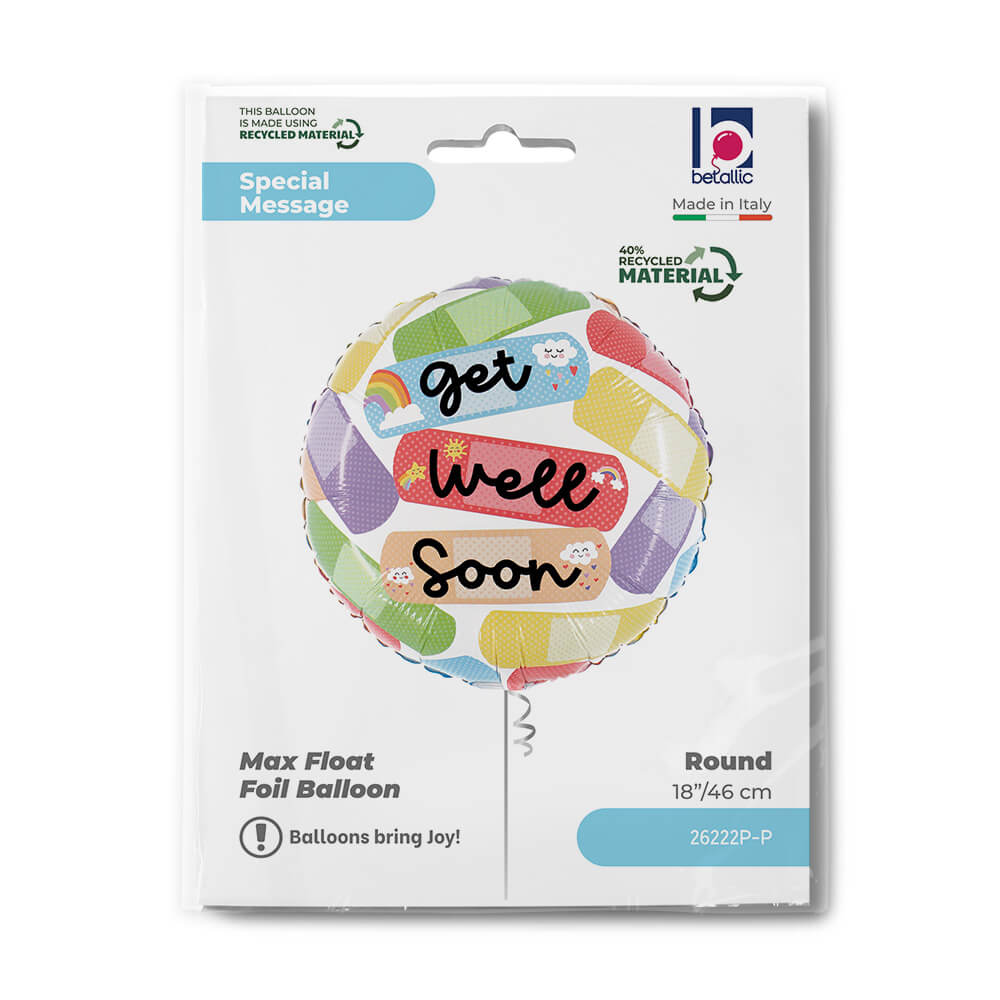 Cheerful Get Well Bandaid Balloon
