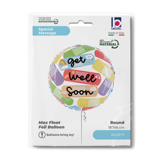 Cheerful Get Well Bandaid Balloon