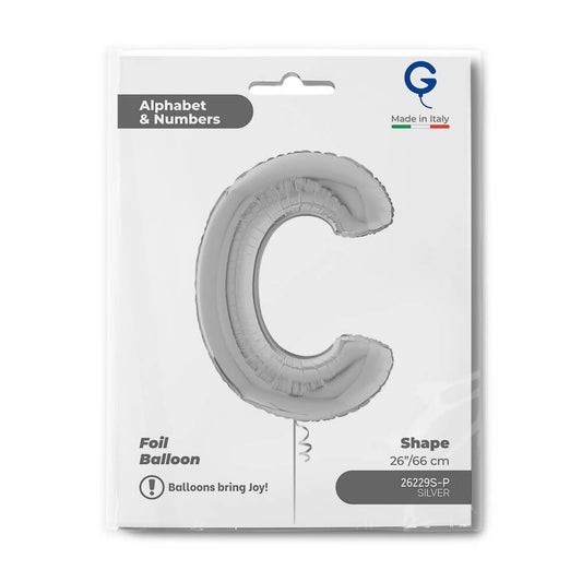 Letter C silver 26" Balloon