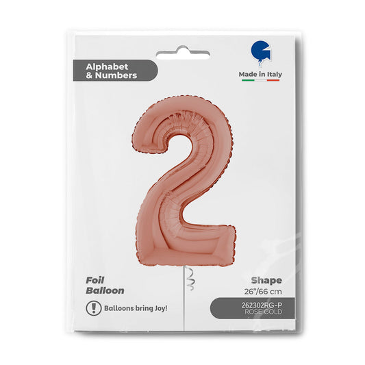 Number 2 Rose Gold 26inc