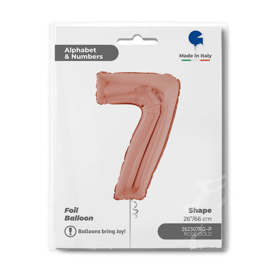 Number 7 Rose Gold 26inc