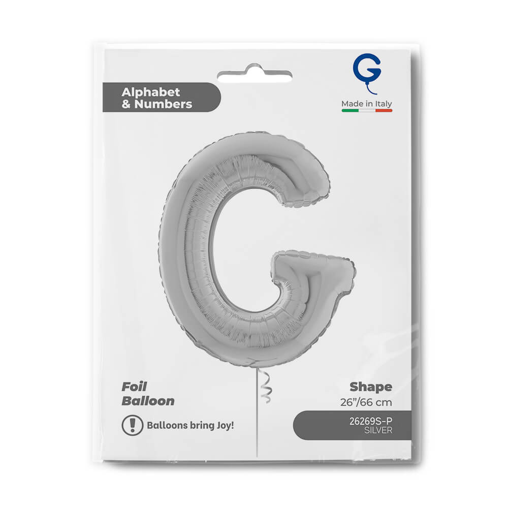 Letter G silver 26" Balloon