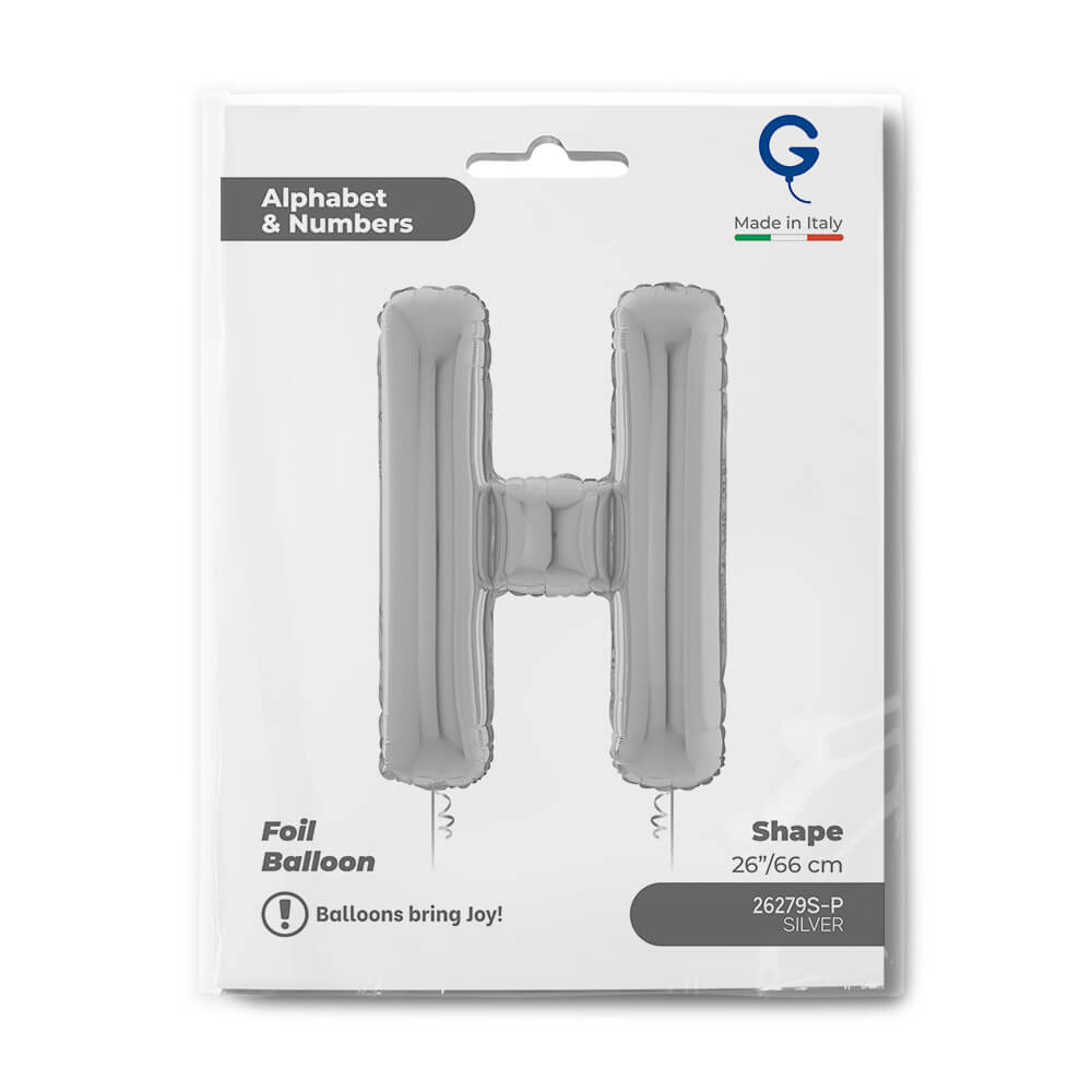 Letter H silver 26" Balloon