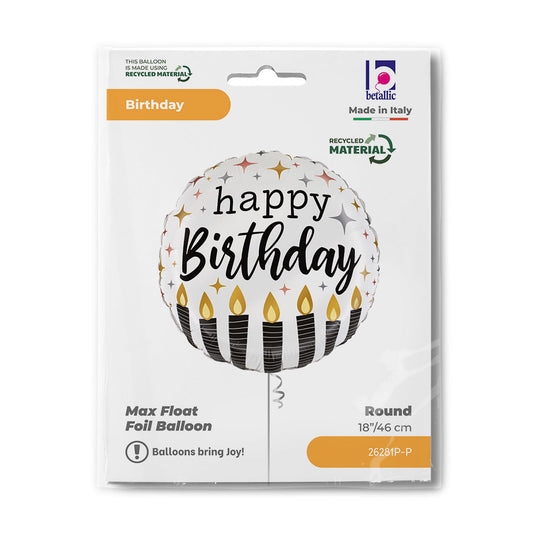 R18 Satin Metallic BDay Candle