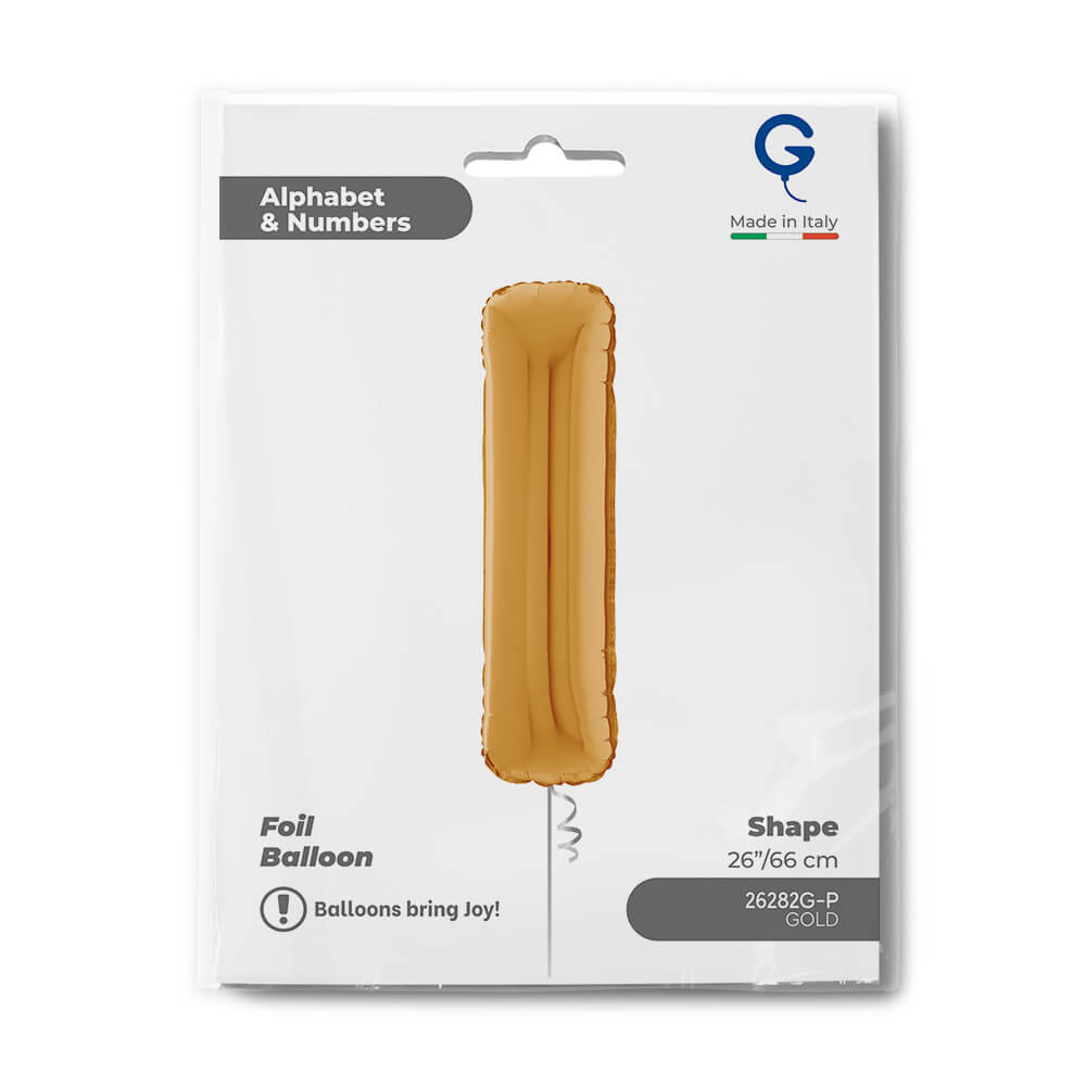 Letter I gold 26" Balloon
