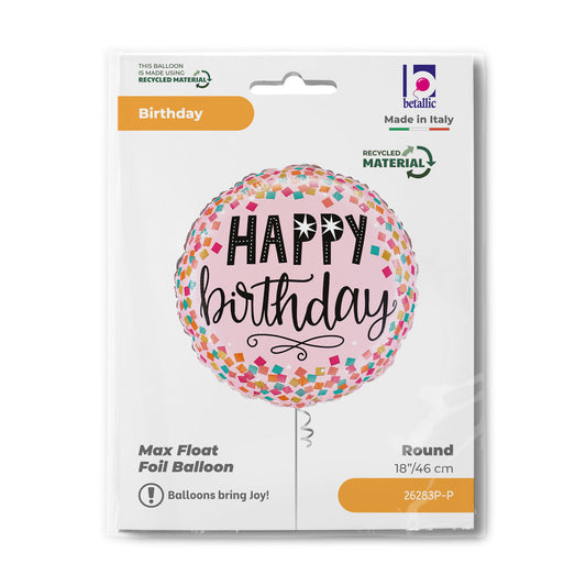 R18 Pink Confetti Birthday