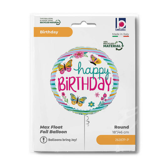 Bday Colorful Butterflies Single Pack