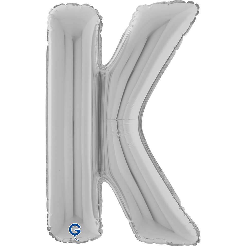 Letter K silver 26" (W)