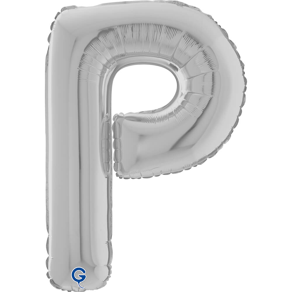 Letter P silver 26" (W)