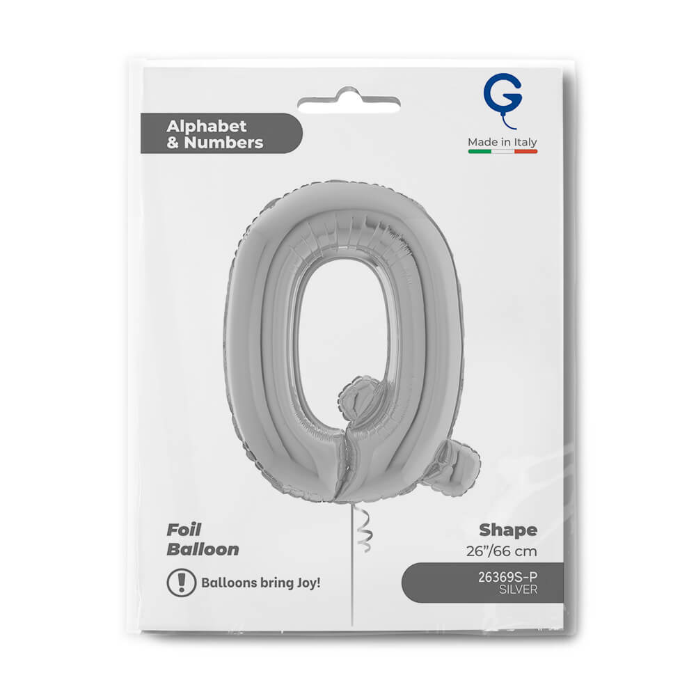Letter Q silver 26" Balloon